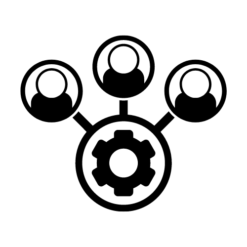 imaage showing a toggle wheel and 3 avatars