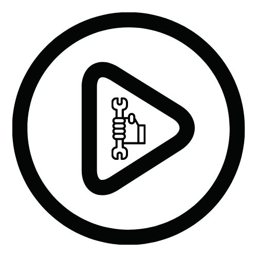 image showing icon of play and s hand holding a french key