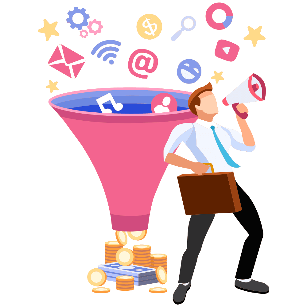 image representing sales funnel marketing